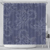 Blue Grey Decor Shower Curtain