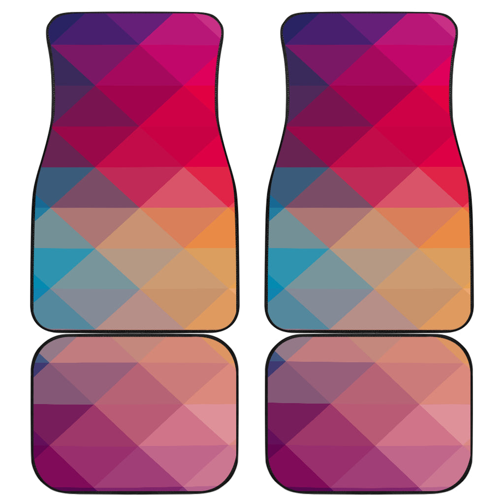 Colorful Abstract Triangles Car Floor Mats