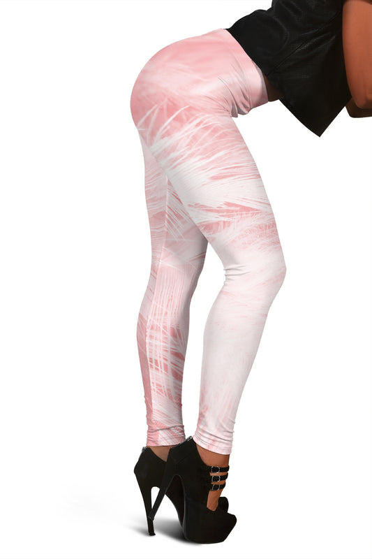 Pink Feathers Leggings