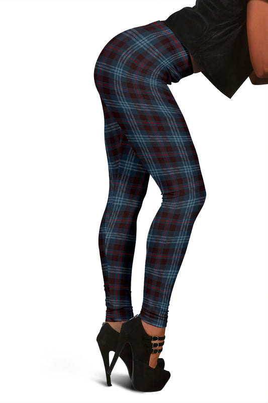 Blue Plaid Leggings
