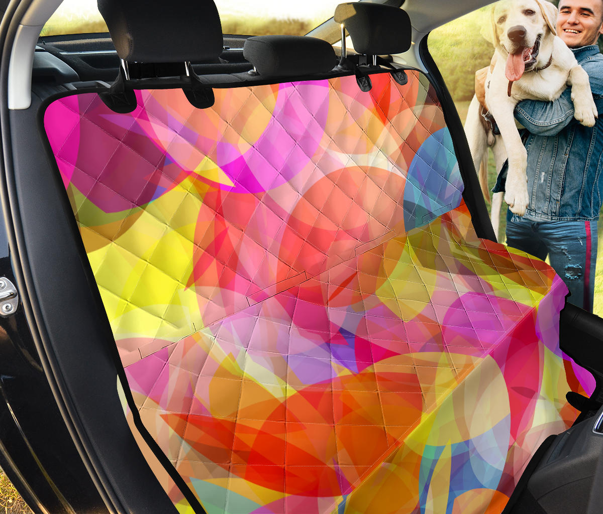 Colorful Abstract Car Back Seat Pet Cover