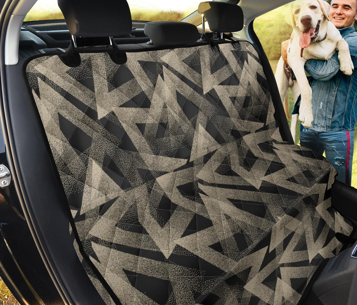 Abstract Zig Zag Car Back Seat Pet Cover