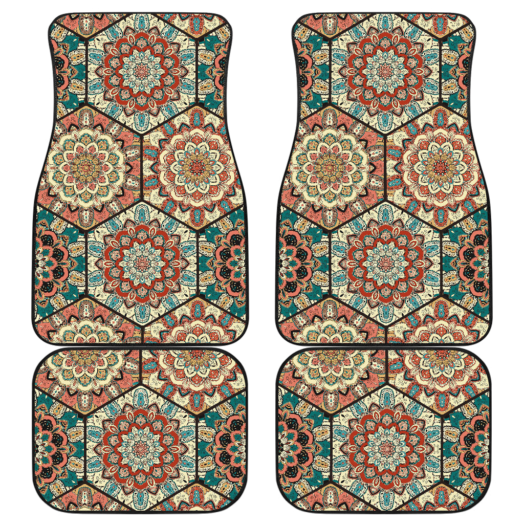 Mandalas Honeycomb Decor Car Floor Mats
