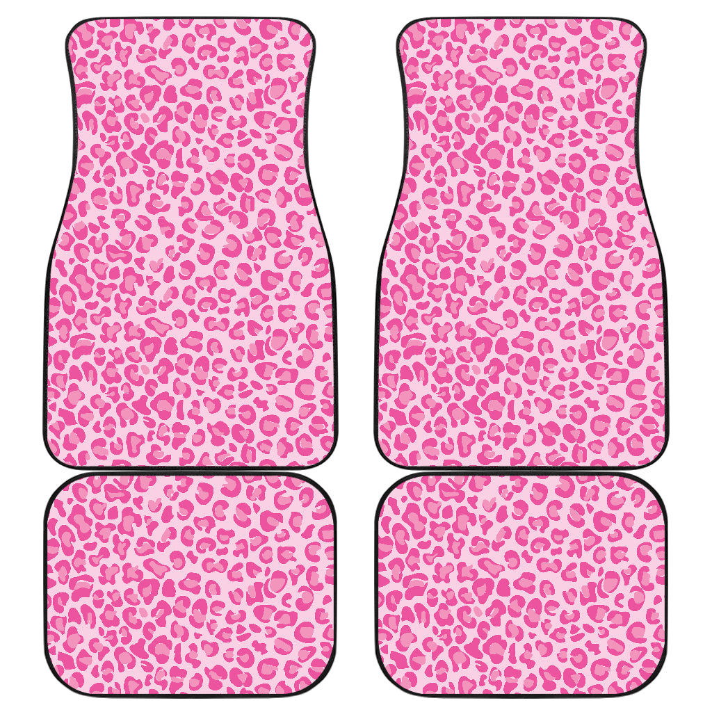 Pink Leopard Print Car Floor Mats