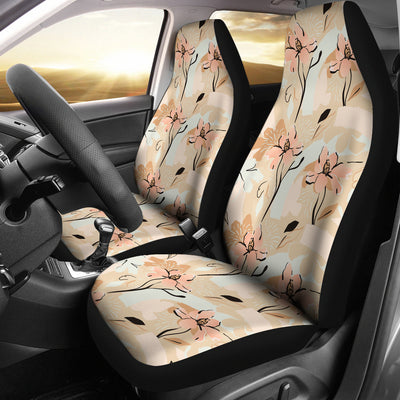 Beige Leaves Car Seat Covers