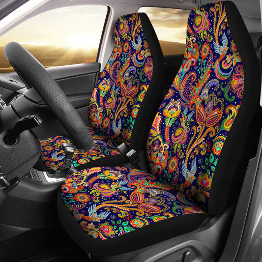 Colorful Floral Decor Car Seat Covers