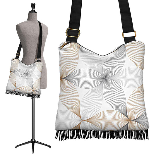 Floral Stars Pattern Crossbody Bag