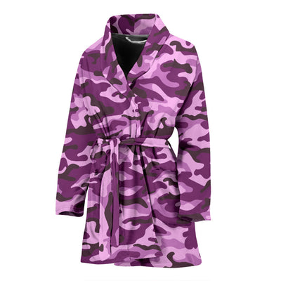 Womens Purple Camouflage Bath Robe