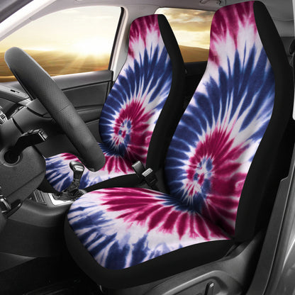 Red, White & Blue Tie Dye Print Car Seat Covers