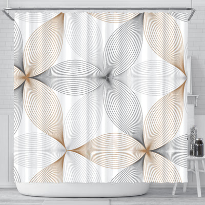 Floral Stars Pattern Shower Curtain