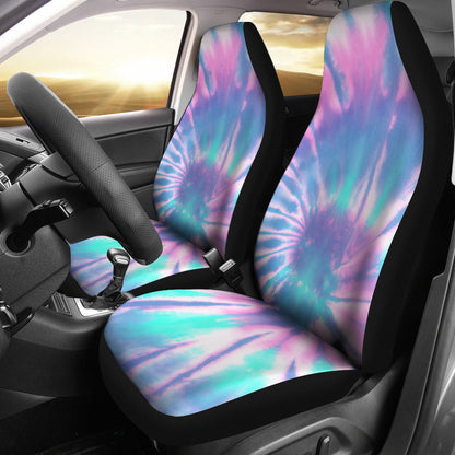 Pink & Blue Tie Dye Print Car Seat Covers