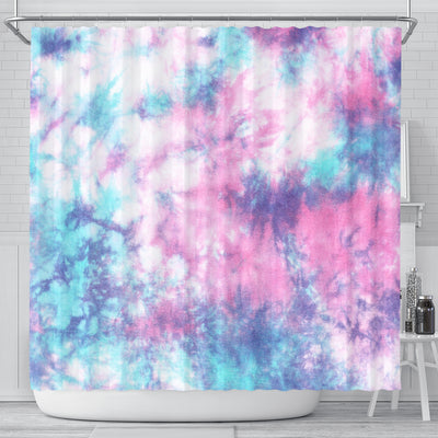 Blue & Pink Cotton Candy Shower Curtain