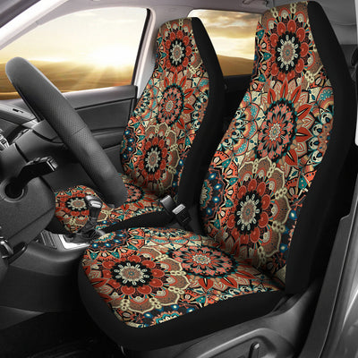 Brown Mandalas Car Seat Covers