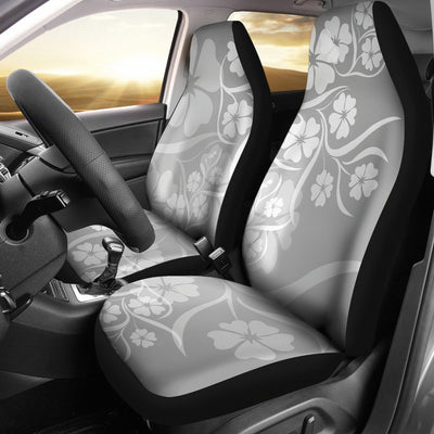 Grey Floral Car Seat Covers
