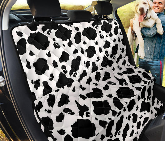 Cow Print Car Back Seat Pet Cover