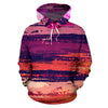 Pink Purple Abstract Stripes Hoodie