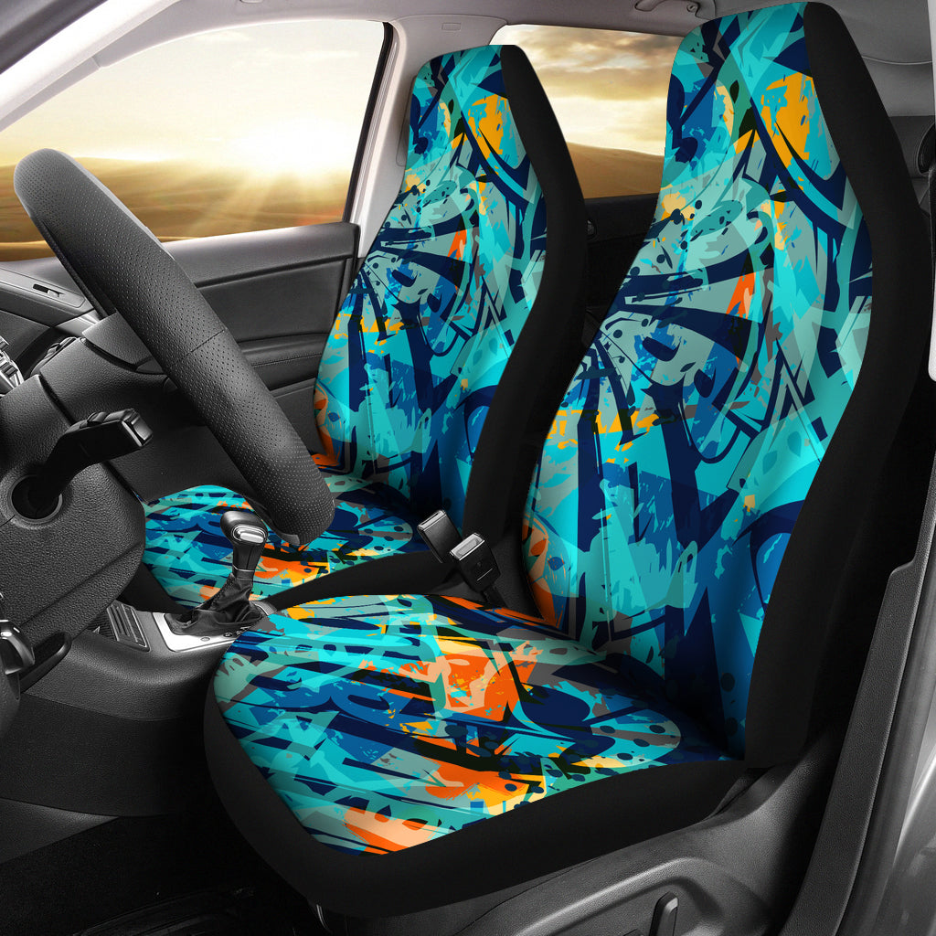 Colorful Abstract Graffiti Car Seat Covers