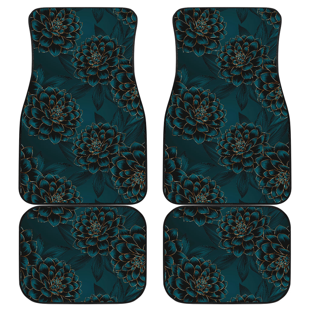 Dark Blossom Pattern Car Floor Mats