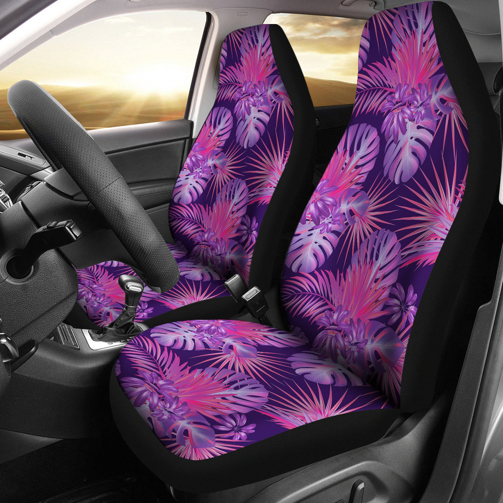 Purple Plants Car Seat Covers