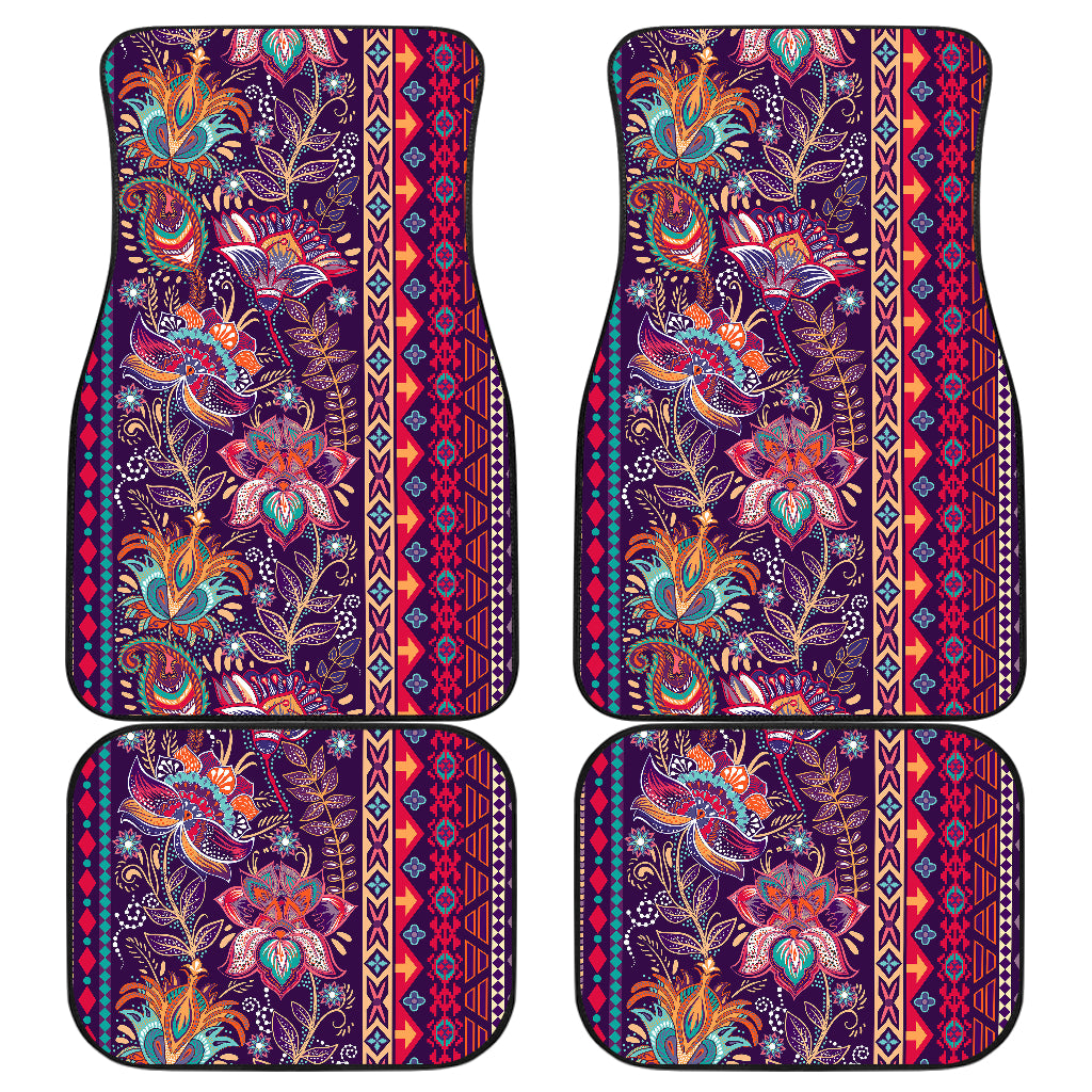 Red Persian Print Car Floor Mats