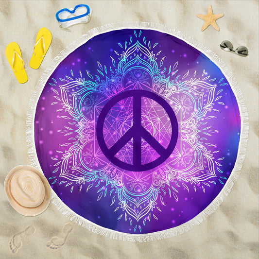 Peace Mandala Beach Blanket