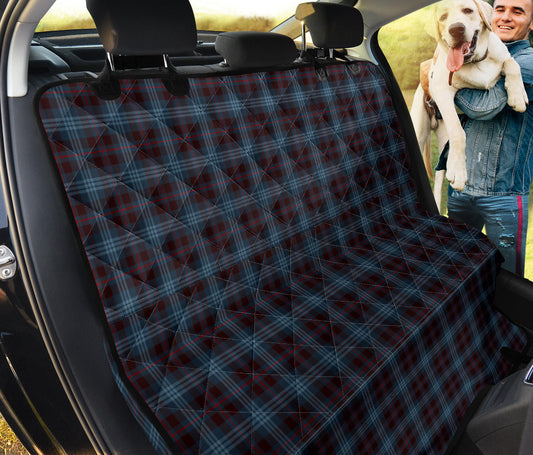 Blue Plaid Car Back Seat Pet Cover