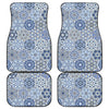 Blue Mandalas Honeycomb Car Floor Mats