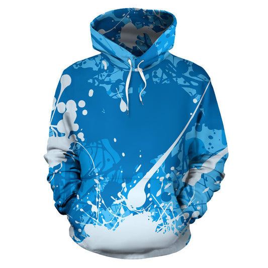 Blue Paint Drip Hoodie