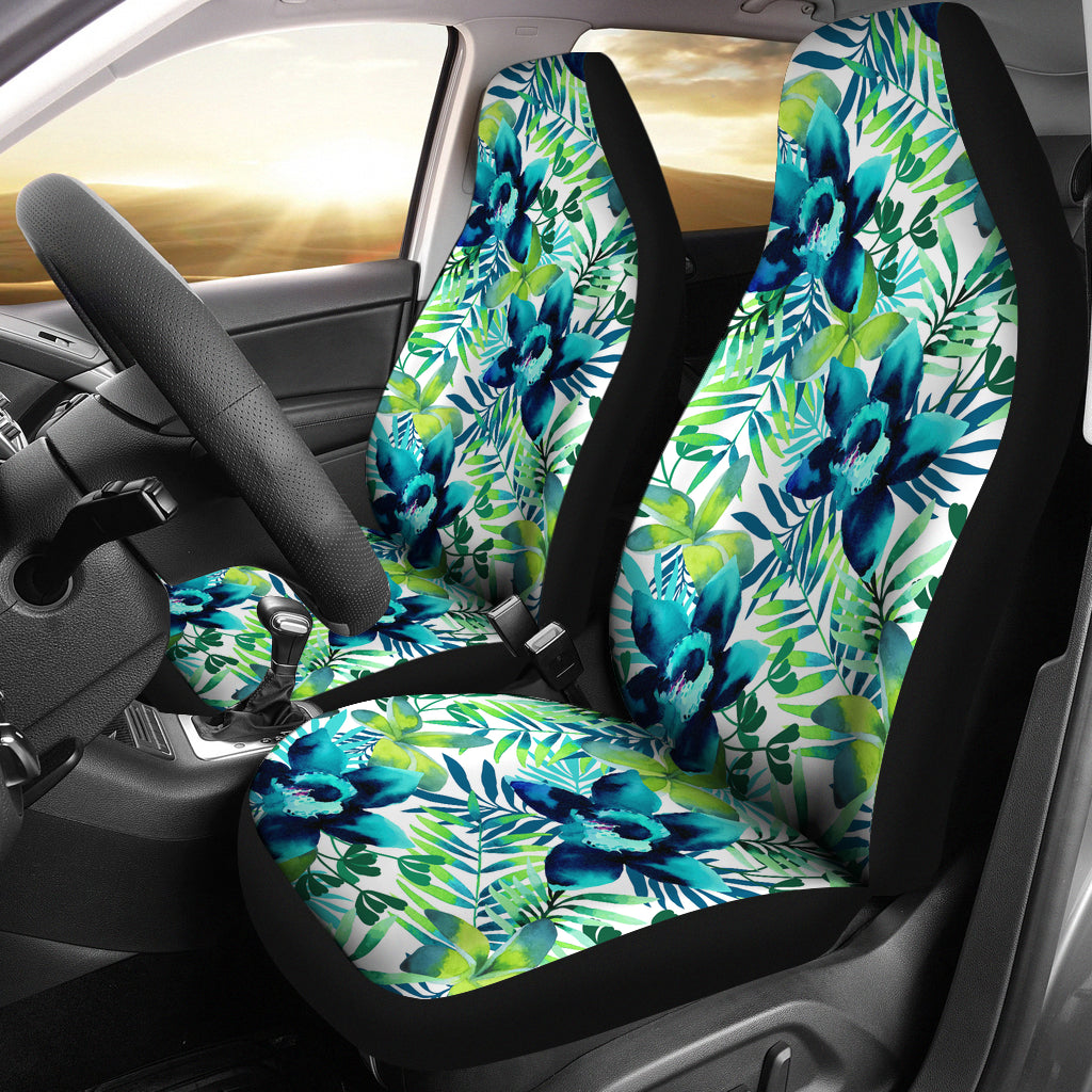 Green Flowers Car seat Covers