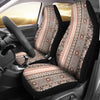 Beige Ethnic Stripes Car Seat Covers