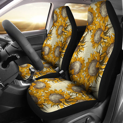 Vintage Sunflowers Car Seat Covers