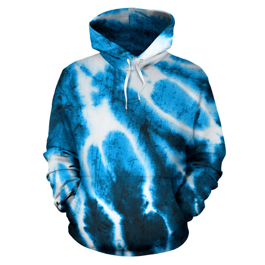 Blue Abstract Grunge Hoodie