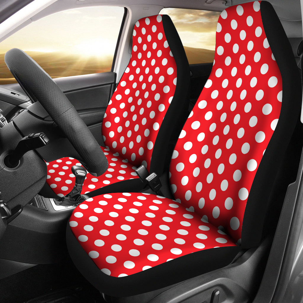 Red Polka Dot Car Seat Covers