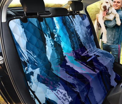 Blue Abstract 2 Car Back Seat Pet Cover