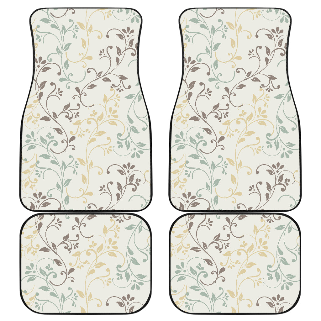 Elegant Floral Car Floor Mats