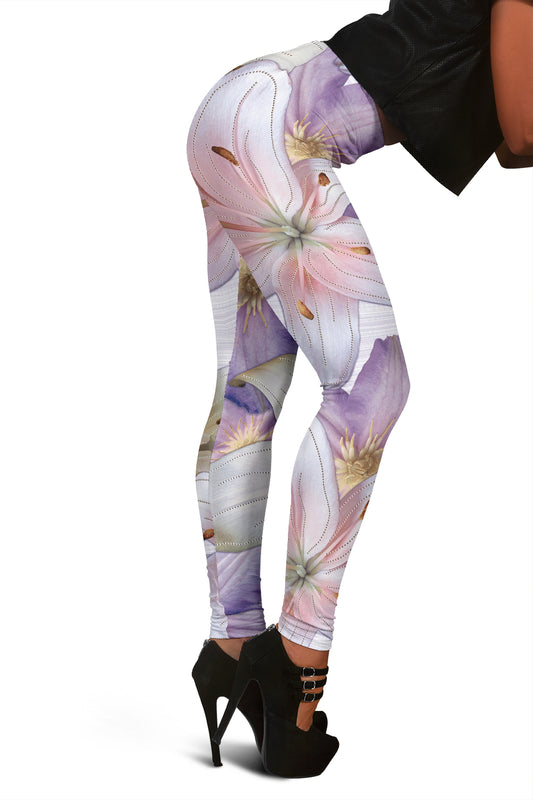 Purple Flowers Leggings