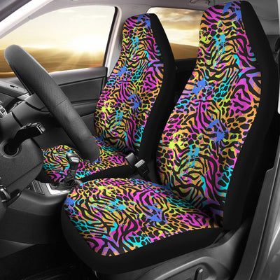 Colorful Abstract Animal Print Car Seat Covers