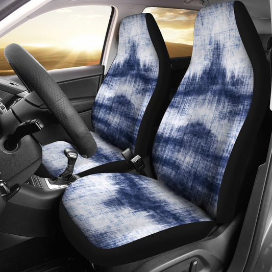 Denim Blue Abstract Car Seat Covers