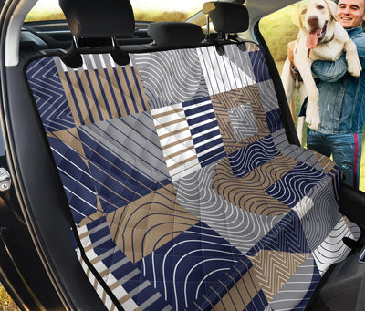 Abstract Block Shapes Car Back Seat Pet Cover