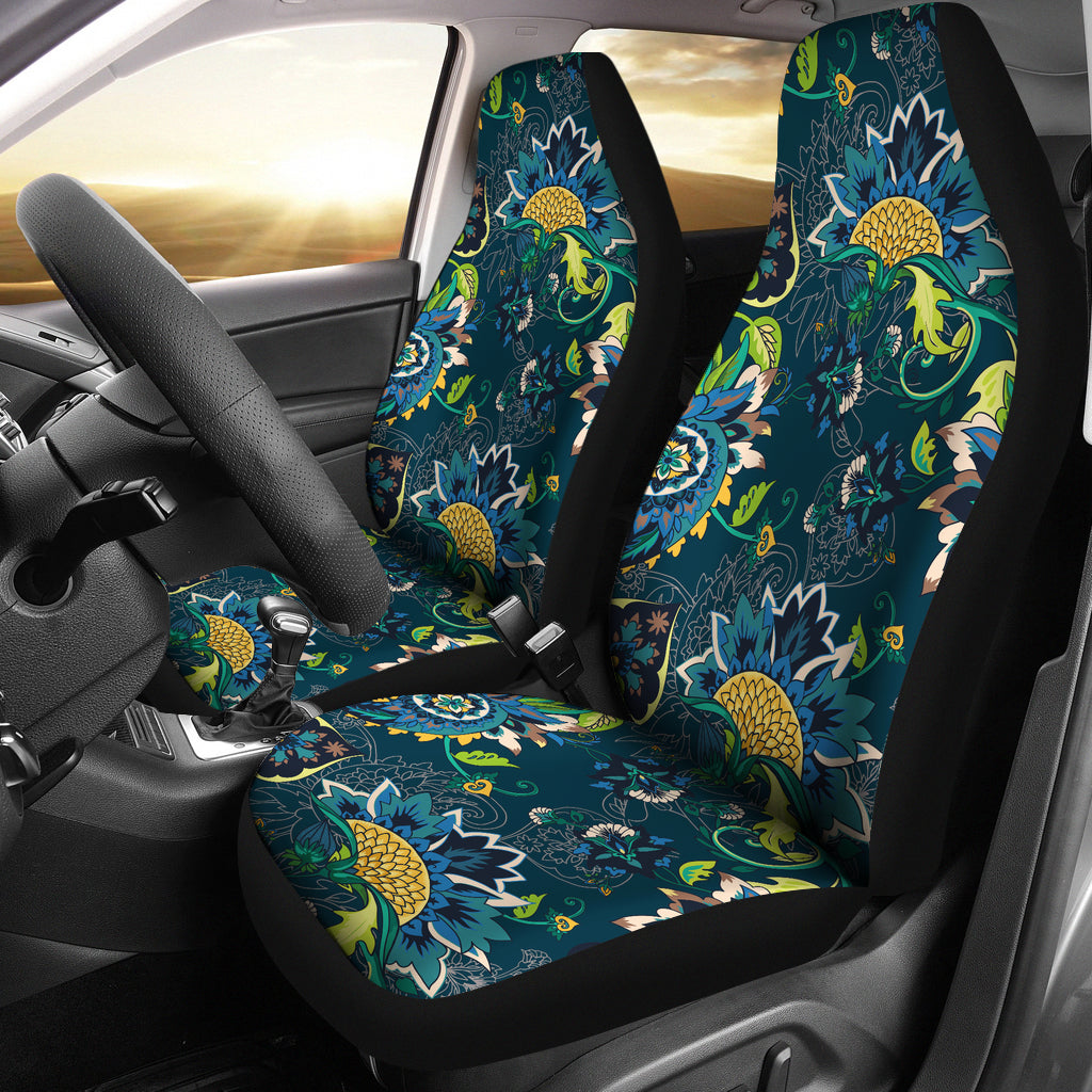 Elegant Floral Decor Car Seat Covers
