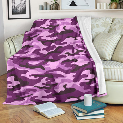 Purple Camouflage Blanket