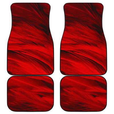 Red Feathers Car Floor Mats