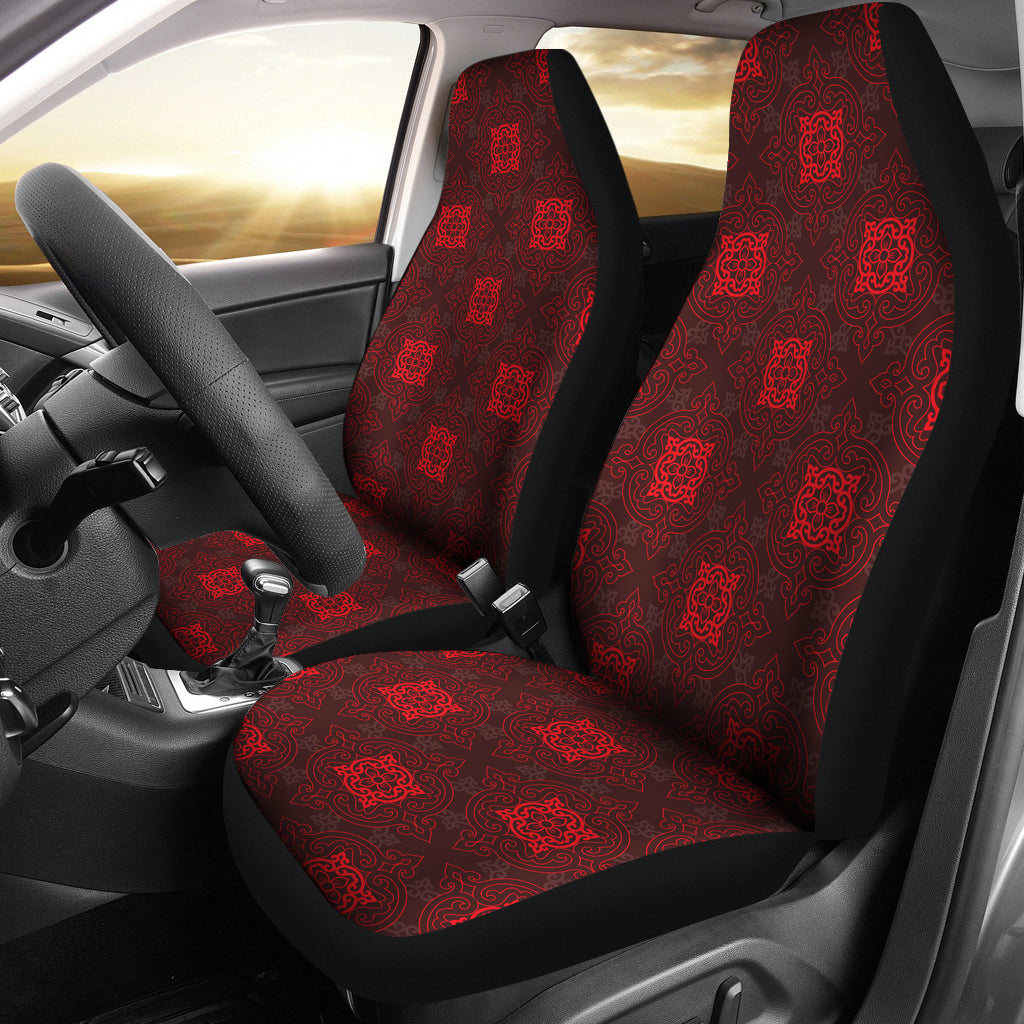 Red Oriental Car Seat Covers