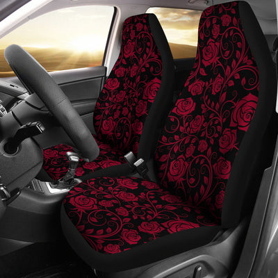 Burgundy Roses Decor Car Seat Covers