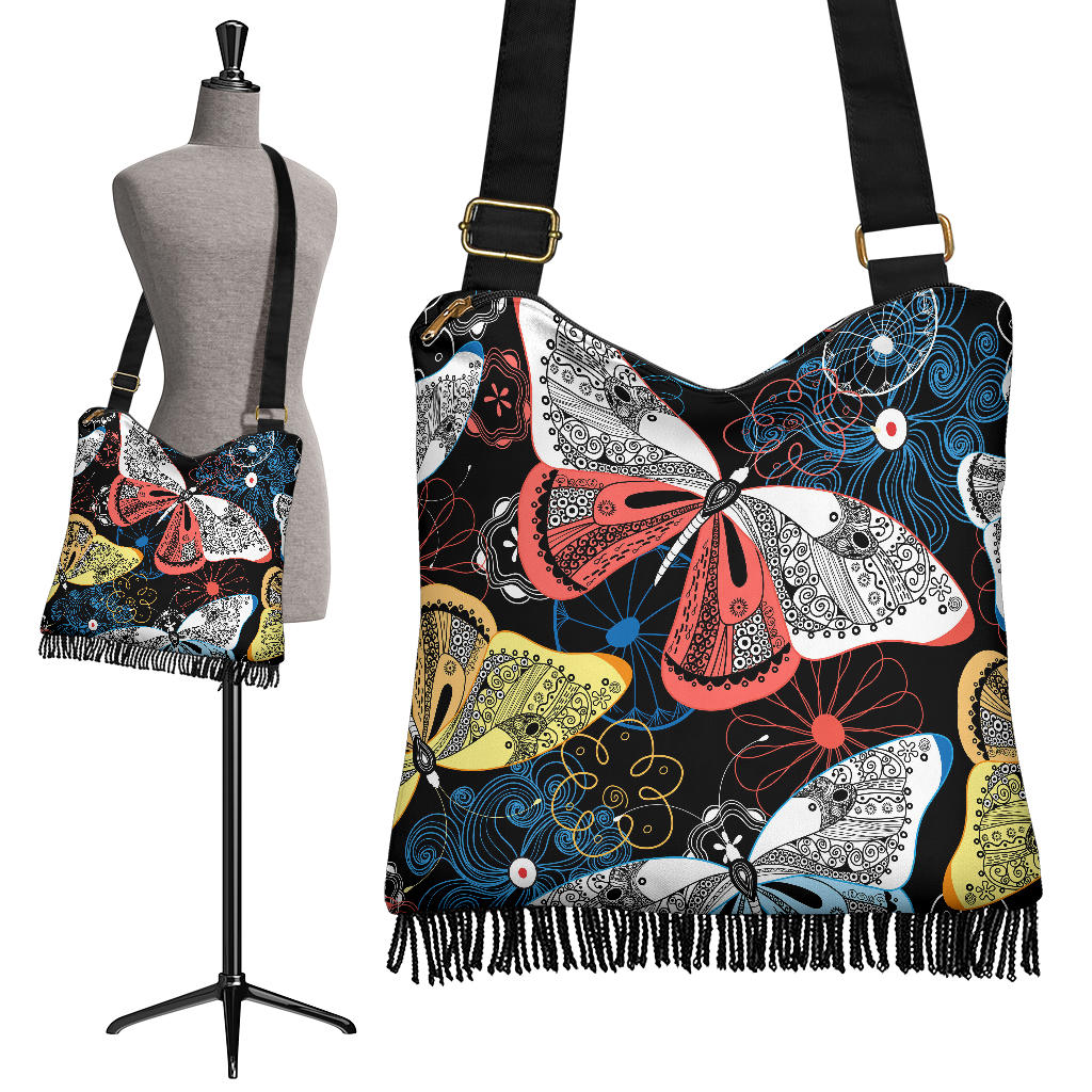 Colorful Butterflies Decor Crossbody Bag