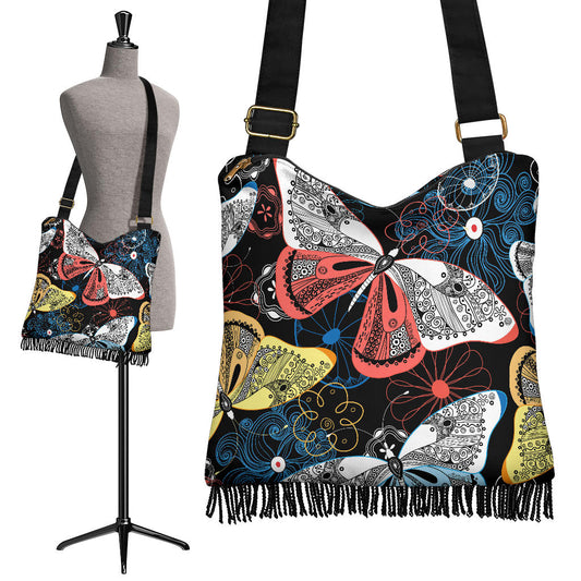 Colorful Butterflies Decor Crossbody Bag