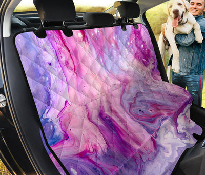 Purple Marble Print Car Back Seat Pet Cover