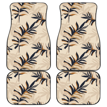Beige Leaves 2 Car Floor Mats