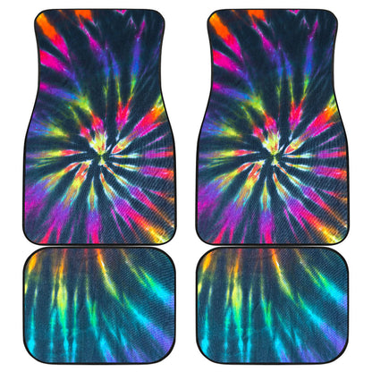 Colorful Neon Tie Dye Print Car Floor Mats