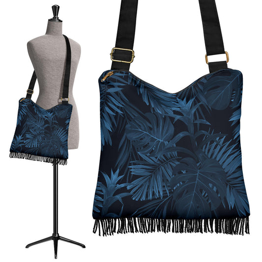 Dark Leaves Crossbody Bag